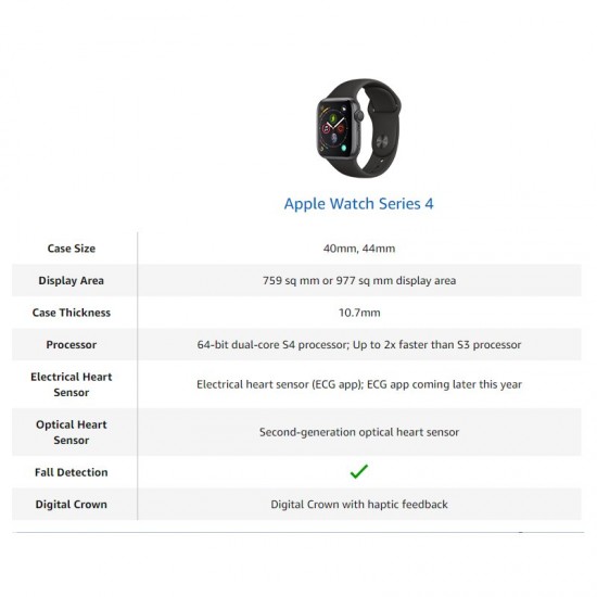 Apple Smart iWatch Series 4 Health Monitoring Lightweight Watch (GPS+Cellular / 44mm / 40mm) Sea_GPS 40mm