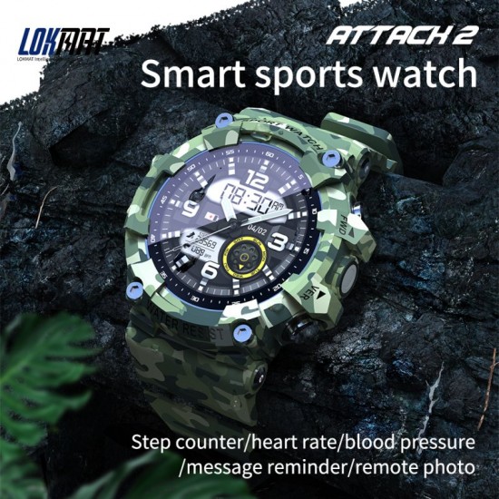 Attack2 2021 Smart Watch 15 Days Battery Life Fitness Tracker Waterproof Men Women Muti-language Smartwatch Black